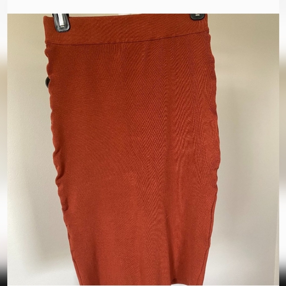 Leith Rust Pencil Skirt - Picture 2 of 3